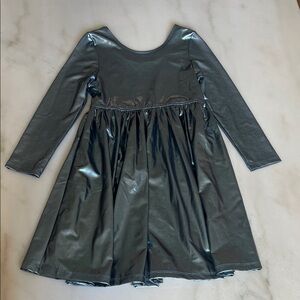 Pink Chicken NYC Metallic Blue Gray Girls Dress 8Y